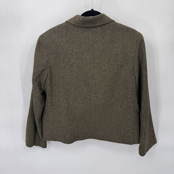 Lauren Ralph Lauren Double Breasted Jacket Womens 12 Petite Green Wool Vintage - Picture 6 of 10